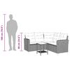 vidaXL Sofa ogrodowa ze stołem i poduszkami w kształcie litery L