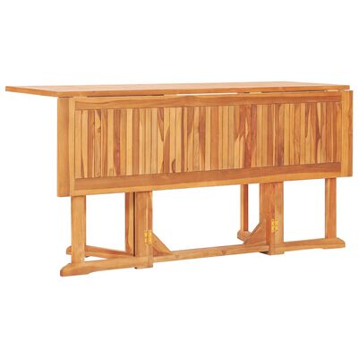 vidaXL Składany stół ogrodowy, 150x90x75 cm, lite drewno tekowe
