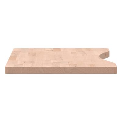 vidaXL Blat do biurka, 80x(36-40)x2,5 cm, lite drewno bukowe