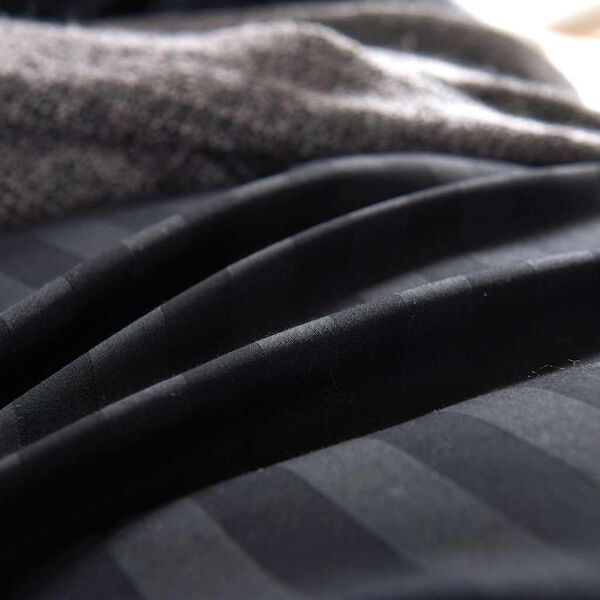 vidaXL Poszwa na Kołdrę 155 x 220 cm Bawełnowy satynowy i w paski