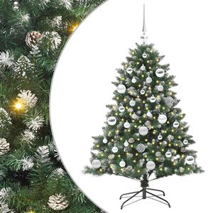 vidaXL Sztuczna choinka Zielony 120 cm PVC, plastik i stal