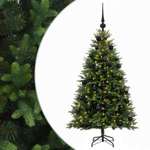 vidaXL Sztuczna choinka z bombkami 120 cm 150 LED Ciepła biel