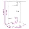 vidaXL Stolik boczny Biały 40 x 38 x 62,5 cm Materiał drewnopochodny