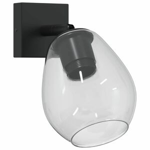 vidaXL Reflektor sufitowy Czarny 13 x 13 x 26 cm Szkło i Metal