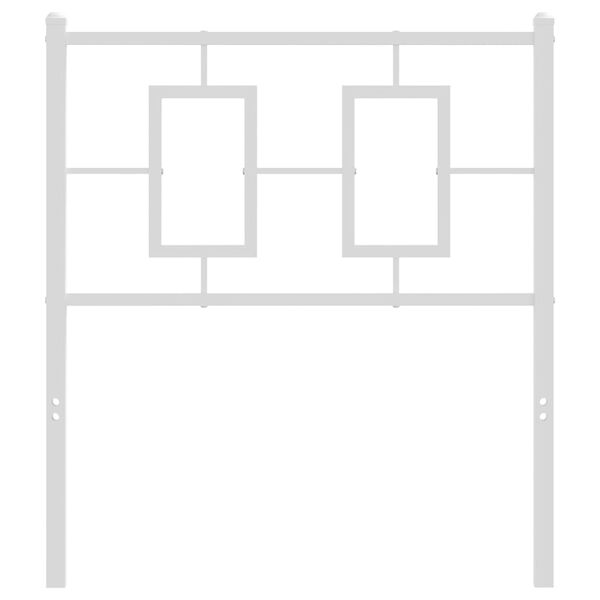 vidaXL Metalowe wymienne wezgłowie, białe, 80 cm