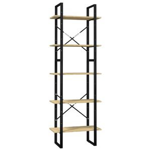 vidaXL 5-poziomowy regał na książki, 60x30x175 cm, lite drewno sosnowe