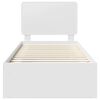 vidaXL Ramka ł&oacute;żka Z zagł&oacute;wkiem Biały 100 x 200 cm Lite drewno sosnowe