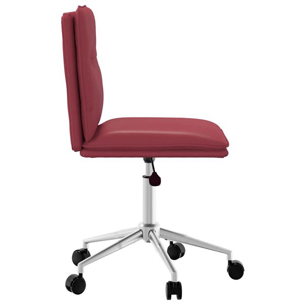 vidaXL Krzesło stołowe, kolor winnej czerwieni, sztuczna sk&oacute;ra