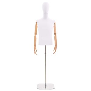 vidaXL Regulowana manekin 170-218 cm z podstawą Mężczyzna PP Biały