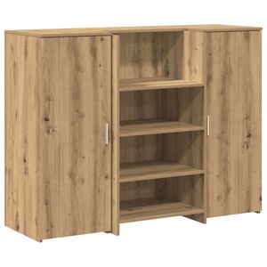vidaXL Biurko recepcyjne dąb artisan 135x50x103,5 cm Drewno klejone