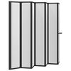 vidaXL Parawan prysznicowy Czarny 168 x 140 cm Aluminium