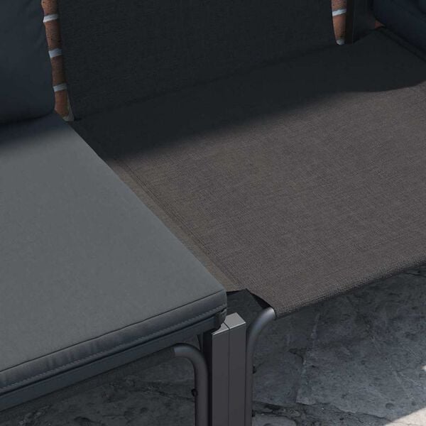 vidaXL Zestaw Sof na Ogród z poduszką 4 pcs Antracyt Stal