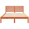 vidaXL Ramka ł&oacute;żka Woskowy Brąz 135 x 190 cm Lite drewno sosnowe