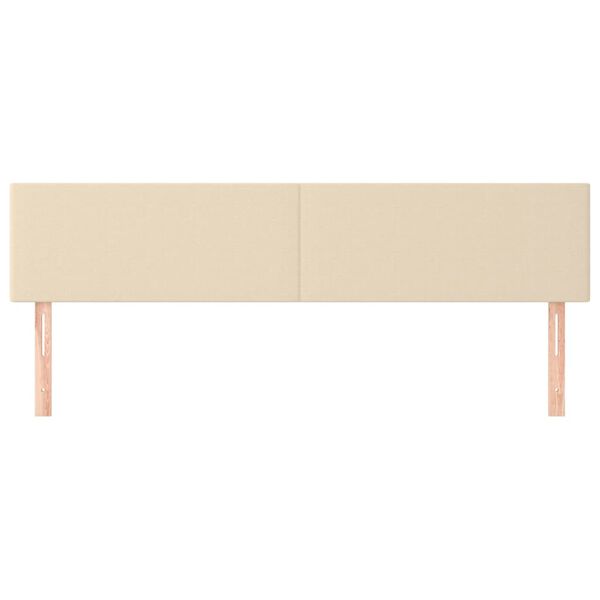 vidaXL Zagł&oacute;wki, kremowe, 180x5x78/88 cm, tkanina