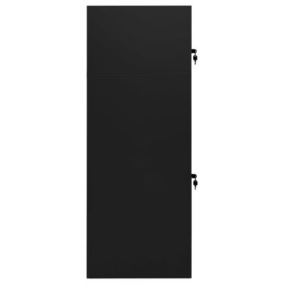 vidaXL Szafka na siodło, czarna, 53x53x140 cm, stalowa