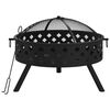 vidaXL Palenisko z pogrzebaczem, 58 cm, XXL, stal