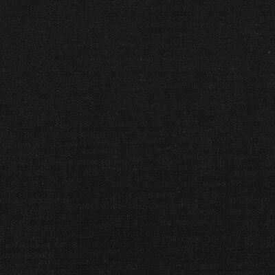 vidaXL Łóżko kontynentalne z materacem, czarne, 120x190 cm, tkanina