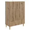 vidaXL Bufet Dąb artisan 66 x 34,5 x 95 cm Drewno inżynieryjne