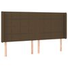 vidaXL Ł&oacute;żko kontynentalne z materacem, brązowe, 160x200 cm, tkanina