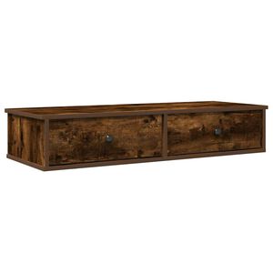 vidaXL P&oacute;łka ścienna z szufladami, przydymiony dąb, 100x37,5x19 cm