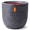 Capi Owalna donica Nature Rib, zaokrąglona, 43 x 41 cm, ciemnoszara