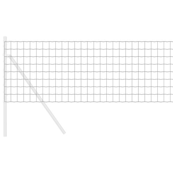 vidaXL Ogrodzenie Euro Szary 0.6 x 10 m Żelazo pokryte PVC