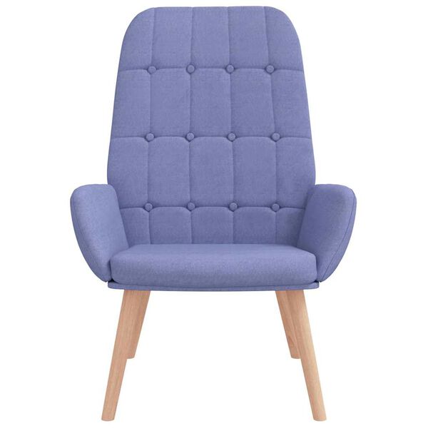 vidaXL Fotel relaksacyjny Jeans Niebieski Tkanina