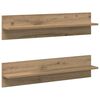 vidaXL P&oacute;łka ścienna Do montażu na ścianie 2 pcs Dąb rzemieślniczy