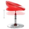 vidaXL Obrotowe krzesła stołowe, 2 szt., czerwone, sztuczna sk&oacute;ra