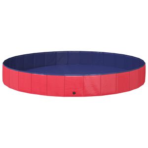 vidaXL Basen dla Ps&oacute;w czerwony &Oslash;300 x 38 cm Gruby PVC