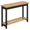 VidaXL Konsola EKAI Czarny 112 x 35 x 76 cm Lite drewno sosnowe