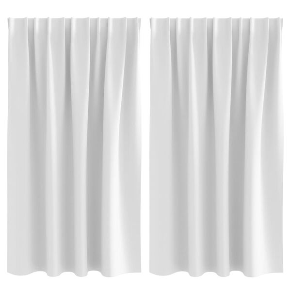 vidaXL Firany blackout z kółkami 2 pcs Jasna biel 140 x 140 cm