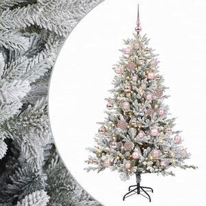 vidaXL Sztuczna choinka z bombką 120 cm 150 LED Ciepła biel