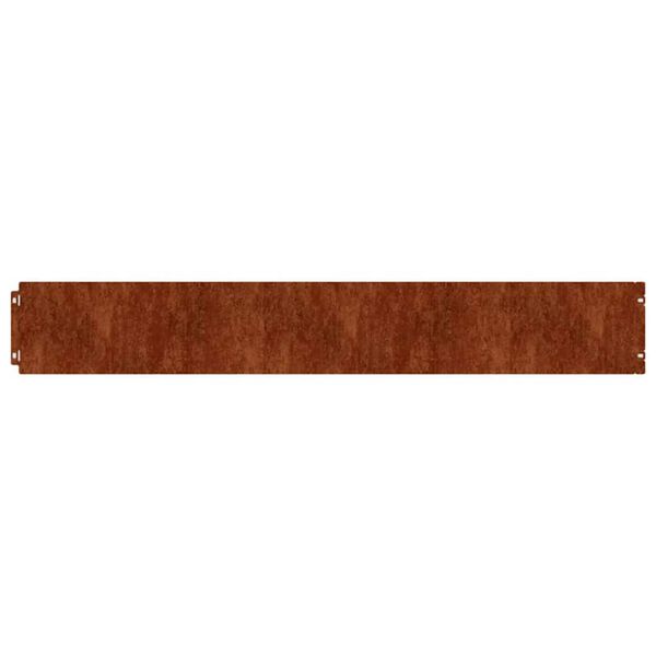 vidaXL Obrzeża trawnikowe, 50 szt., 15x103 cm, giętkie, stal Corten