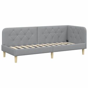 vidaXL Rama ł&oacute;żka narożnego Jasnoszary 80 x 200 cm tkanina