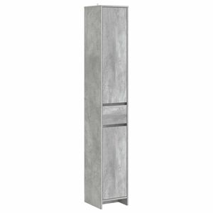 vidaXL Szafka Łazienkowa Betonowy szary 30 x 33 x 190 cm