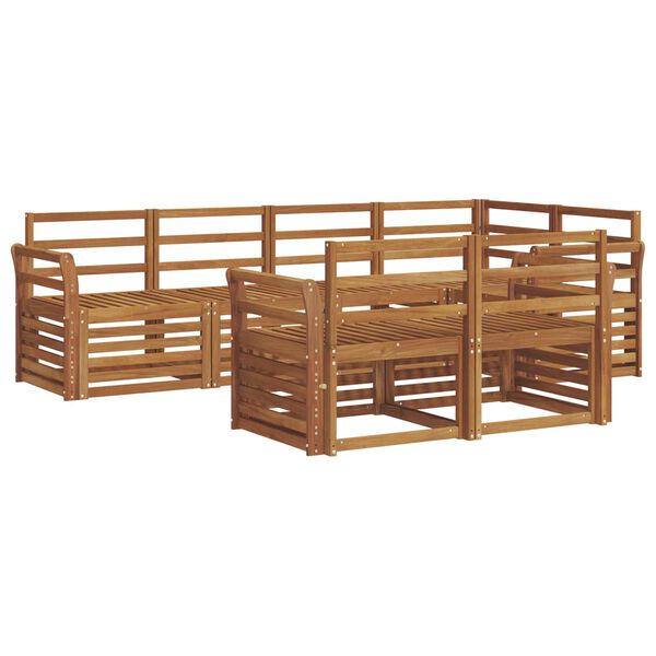 vidaXL Zestawy sof 7 pcs Naturalny Lite Drewno Akacji