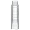 vidaXL Kosze gabionowe, 8 szt, 200x30x100/120 cm, galwanizowane żelazo