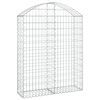 vidaXL Łukowaty kosz gabionowy 100x30x120/140 cm, galwanizowane żelazo