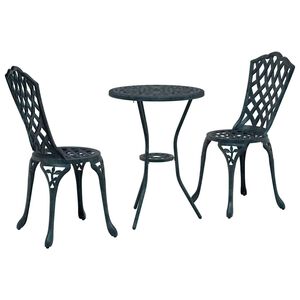 vidaXL Zestaw Bistro Ogrodowego 3 pcs Zielony Aluminium