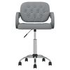 vidaXL Obrotowe krzesła stołowe, 2 szt., szare, obite sztuczną sk&oacute;rą