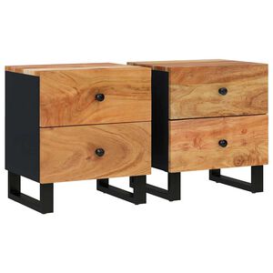 vidaXL Szafki nocne, 2 szt., 40x33x46 cm, lite drewno akacjowe