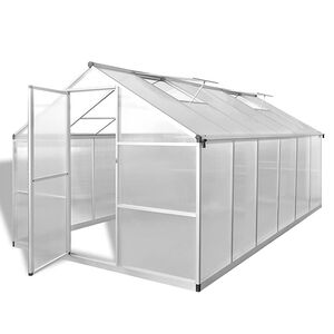 vidaXL Szklarnia ogrodowa ze wzmacnianą, aluminiową ramą, 9,025 m&sup2;