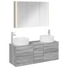 vidaXL Zestaw mebli łazienkowych 4 pcs Szary Sonoma