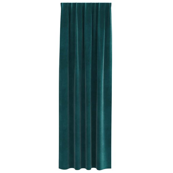 vidaXL Zasłony zaciemniające 2 pcs Ciemna zieleń 140 x 260 cm Aksamit