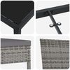 vidaXL Zestaw do jadalni w ogrodzie 9 pcs Szary