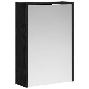 vidaXL Szafka z lustrem do łazienki Czarny Dąb 43 x 16 x 62.5 cm