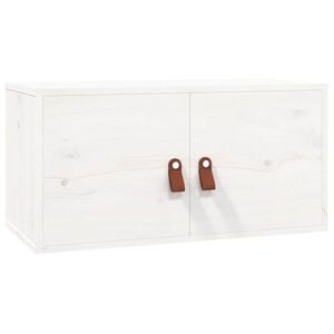 vidaXL Szafka ścienna, biała, 60x30x30 cm, lite drewno sosnowe