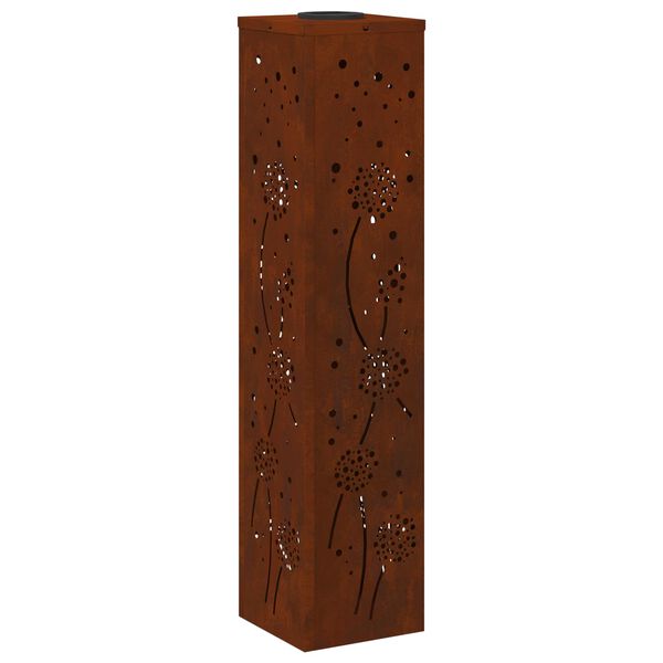 vidaXL Słoneczna LED lampa na ścieżkę 2 pcs Rdzawy