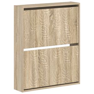 vidaXL Wisząca szafka na buty DELFT 71 x 17 x 86 cm dąb Sonoma